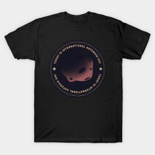 Today is International Asteroid Day Badge T-Shirt